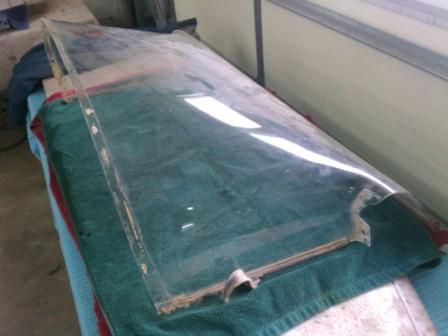 Windshield removed