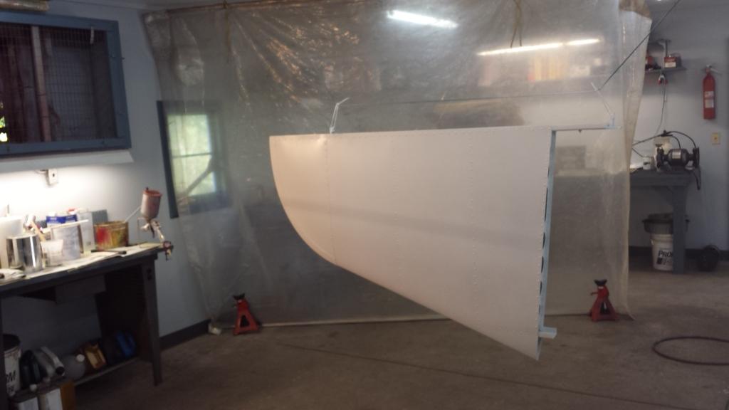 Vert Stab in the booth for PTI epoxy prime